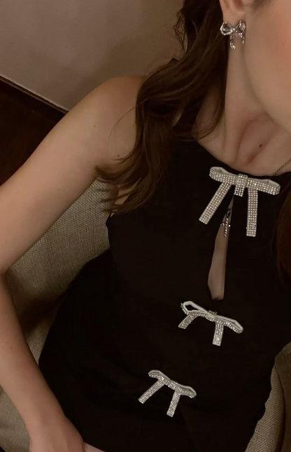 "Glimmer" Top mit Schleifen