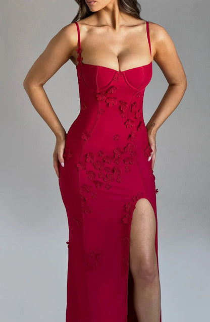 "Mariana" Maxikleid mit Blumen